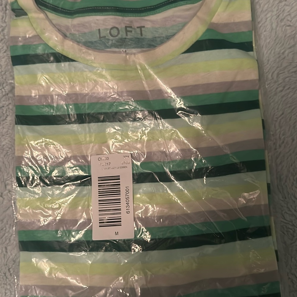 Loft striped green shirt! Never been opened!